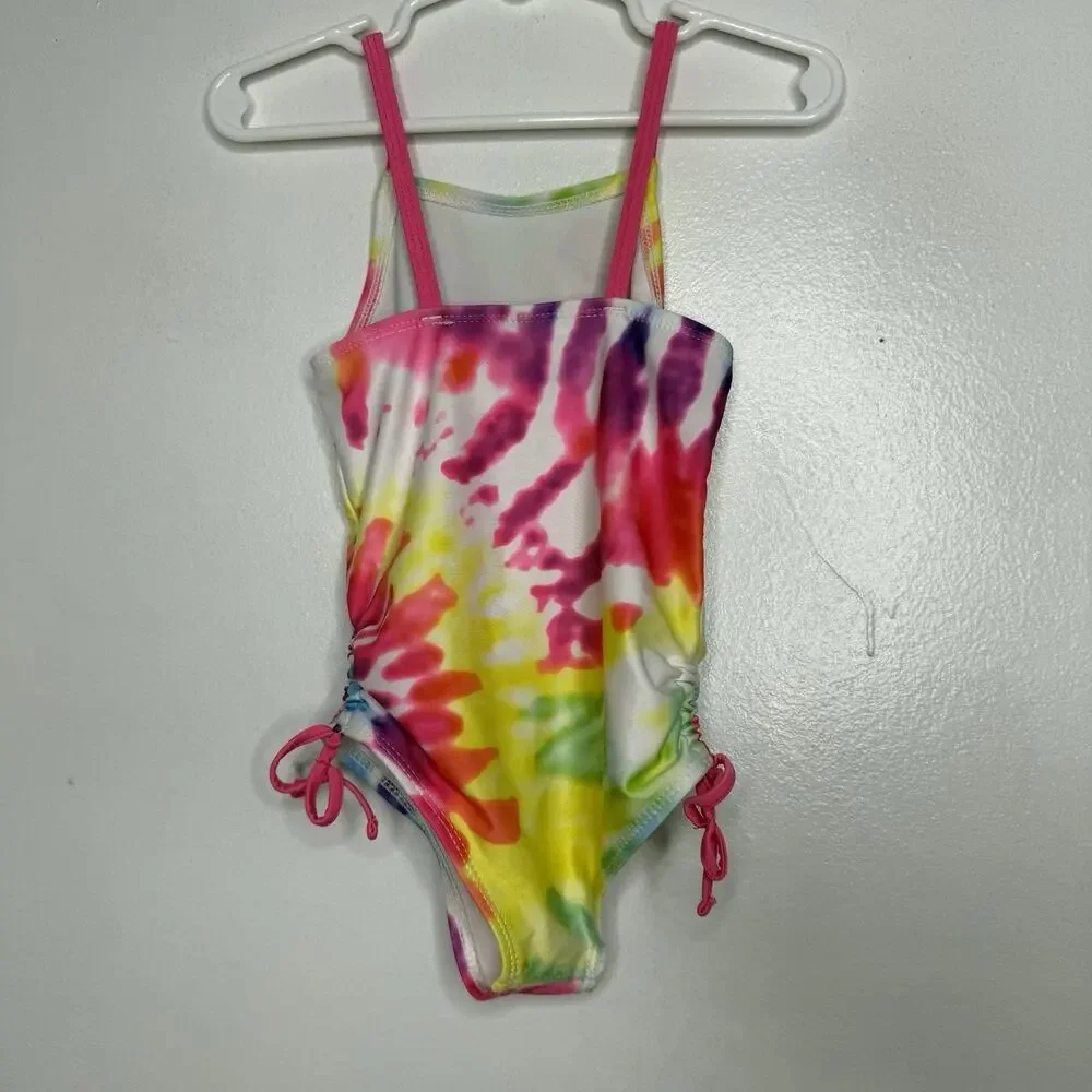 Paw Patrol Girls Swimsuit 3T Friends Furever Tie-Dye One Piece Swimwear